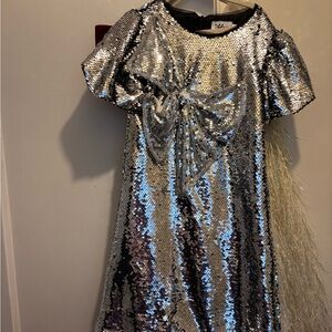 Lola + The Boys Silver Sequin Dress
